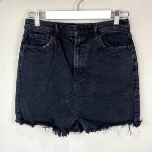 J. Brand Jules Skirt Undercover Destruct Denim Black 29
